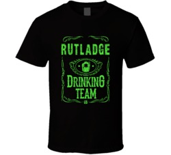 Rutladge Irish Drinking Team Whiskey Beer Custom Last Name St Patricks