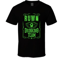 Ruwn Irish Drinking Team Whiskey Beer Custom Last Name St Patricks Day