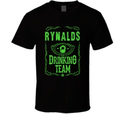 Rynalds Irish Drinking Team Whiskey Beer Custom Last Name St Patricks 