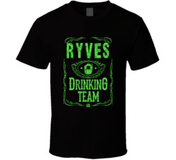 Ryves Irish Drinking Team Whiskey Beer Custom Last Name St Patricks Da