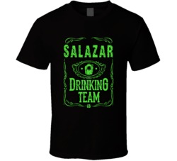Salazar Irish Drinking Team Whiskey Beer Custom Last Name St Patricks 