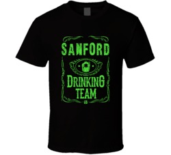 Sanford Irish Drinking Team Whiskey Beer Custom Last Name St Patricks 