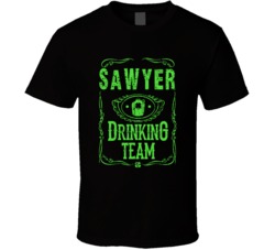Sawyer Irish Drinking Team Whiskey Beer Custom Last Name St Patricks D