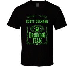 Scott-Culhane Irish Drinking Team Whiskey Beer Custom Last Name St Pat