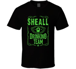 Sheall Irish Drinking Team Whiskey Beer Custom Last Name St Patricks D