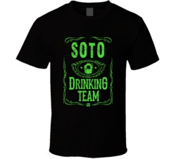 Soto Irish Drinking Team Whiskey Beer Custom Last Name St Patricks Day