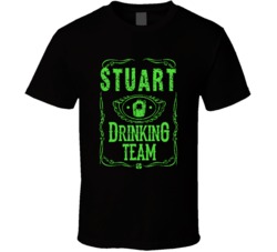 Stuart Irish Drinking Team Whiskey Beer Custom Last Name St Patricks D