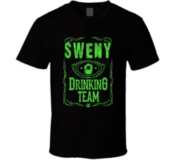 Sweny Irish Drinking Team Whiskey Beer Custom Last Name St Patricks Da