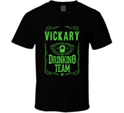 Vickary Irish Drinking Team Whiskey Beer Custom Last Name St Patricks 