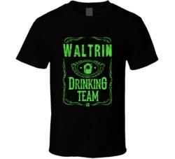 Waltrin Irish Drinking Team Whiskey Beer Custom Last Name St Patricks 