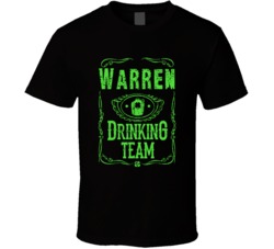 Warren Irish Drinking Team Whiskey Beer Custom Last Name St Patricks D