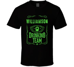 Williamson Irish Drinking Team Whiskey Beer Custom Last Name St Patric