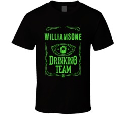 Williamsone Irish Drinking Team Whiskey Beer Custom Last Name St Patri