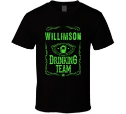 Willimson Irish Drinking Team Whiskey Beer Custom Last Name St Patrick