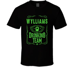 Wylliams Irish Drinking Team Whiskey Beer Custom Last Name St Patricks