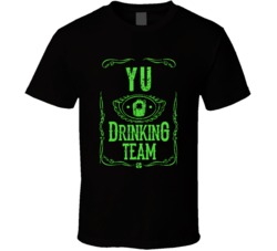 Yu Irish Drinking Team Whiskey Beer Custom Last Name St Patricks Day T