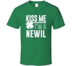 Newil Kiss Me Im Irish Parody Custom Last Name St Patricks Day T Shirt
