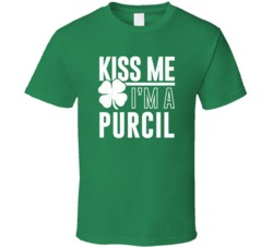 Purcil Kiss Me Im Irish Parody Custom Last Name St Patricks Day T Shir