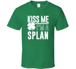 Splan Kiss Me Im Irish Parody Custom Last Name St Patricks Day T Shirt