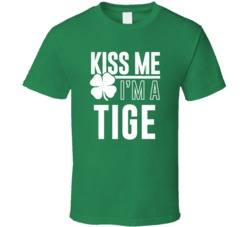 Tige Kiss Me Im Irish Parody Custom Last Name St Patricks Day T Shirt