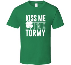 Tormy Kiss Me Im Irish Parody Custom Last Name St Patricks Day T Shirt