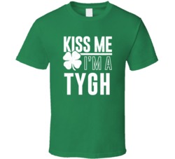 Tygh Kiss Me Im Irish Parody Custom Last Name St Patricks Day T Shirt
