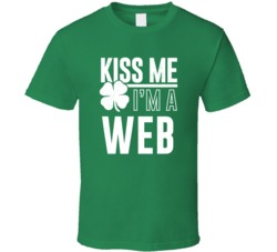 Web Kiss Me Im Irish Parody Custom Last Name St Patricks Day T Shirt
