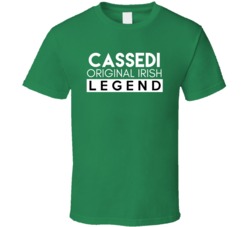 Cassedi Original Irish Legend Family Custom Last Name St Patricks Day 
