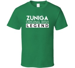Zuniga Original Irish Legend Family Custom Last Name St Patricks Day T
