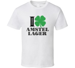 Heart Love Shamrock Amstel Lager Beer Irish St Patricks Day Drunk Part