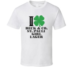 Heart Love Shamrock Beck Co St Pauli Girl Lager Beer Irish St Patricks