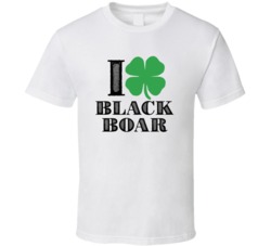 Heart Love Shamrock Black Boar Beer Irish St Patricks Day Drunk Party 