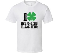 Heart Love Shamrock Busch Lager Beer Irish St Patricks Day Drunk Party