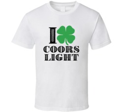 Heart Love Shamrock Coors Light Beer Irish St Patricks Day Drunk Party