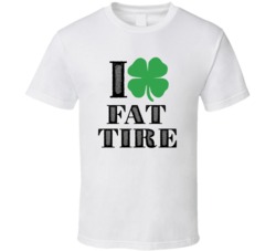 Heart Love Shamrock Fat Tire Beer Irish St Patricks Day Drunk Party Pu