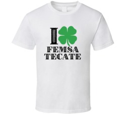 Heart Love Shamrock Femsa Tecate Beer Irish St Patricks Day Drunk Part