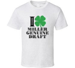 Heart Love Shamrock Miller Genuine Draft Beer Irish St Patricks Day Dr