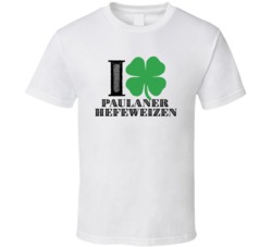 Heart Love Shamrock Paulaner Hefeweizen Beer Irish St Patricks Day Dru