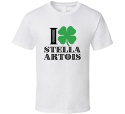 Heart Love Shamrock Stella Artois Beer Irish St Patricks Day Drunk Par