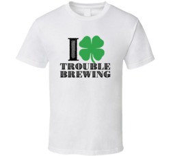 Heart Love Shamrock Trouble Brewing Beer Irish St Patricks Day Drunk P