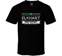 Elkhart St Patricks Day Pub Crawl Beer Drinking Party Trending Logo Lo