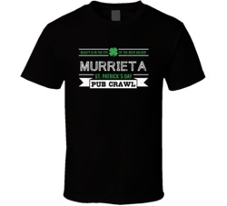 Murrieta St Patricks Day Pub Crawl Beer Drinking Party Trending Logo L