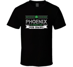 Phoenix St Patricks Day Pub Crawl Beer Drinking Party Trending Logo Lo