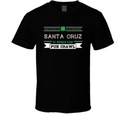 Santa Cruz St Patricks Day Pub Crawl Beer Drinking Party Trending Logo