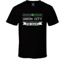 Union City St Patricks Day Pub Crawl Beer Drinking Party Trending Logo