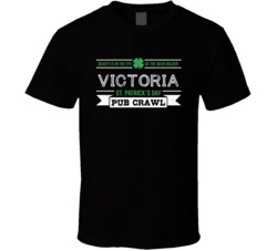 Victoria St Patricks Day Pub Crawl Beer Drinking Party Trending Logo L