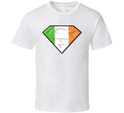 Superman Irish Flag T Shirt
