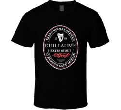 Guillaume Irish Beer Label St Patricks Day Guinness Parody Grunge T Sh