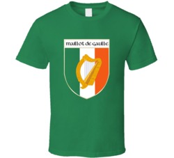 Maillot de Gaulle Irish Surname Ireland Crest Pride T Shirt