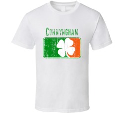 Connyngham Distressed St Patricks Day Last Name T Shirt